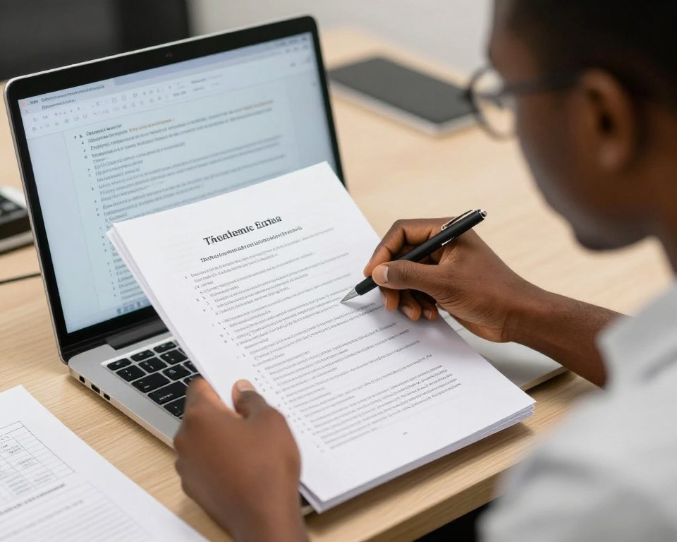 Editor formatting thesis references and headings for academic standards