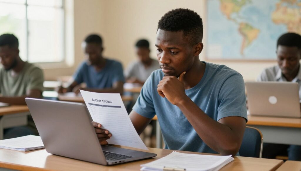 Student comparing ethical academic support providers in Ghana